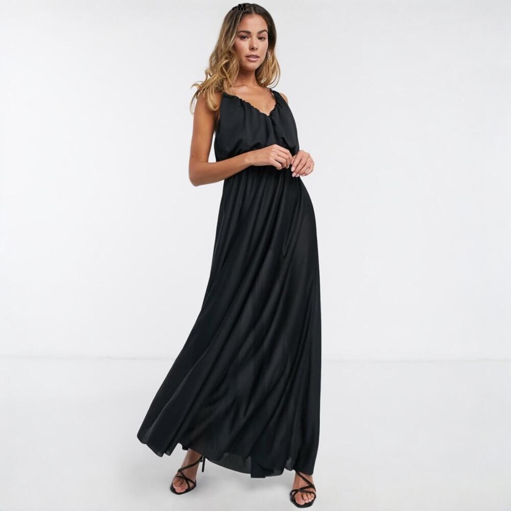Elegant Black Maxi Dress by ASOS